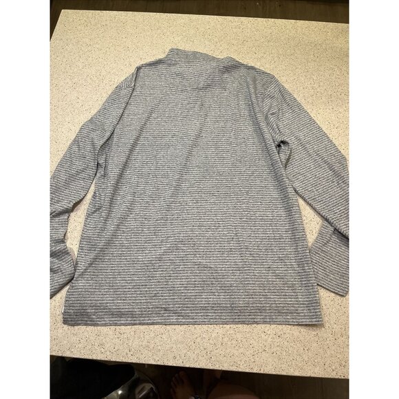BRAND NEW Johnnie O Hanging Out 1/4 Zip Sweater, Mens Large Heather Gray Stripe - Picture 6 of 11